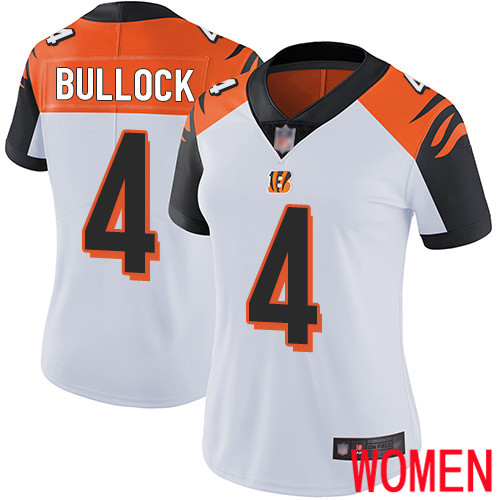 Cincinnati Bengals Limited White Women Randy Bullock Road Jersey NFL Footballl #4 Vapor Untouchable